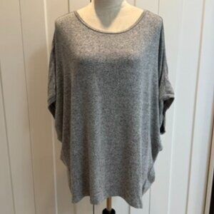 New Quince gray brushed knit dolman sleeve short sleeve tee - sz xl